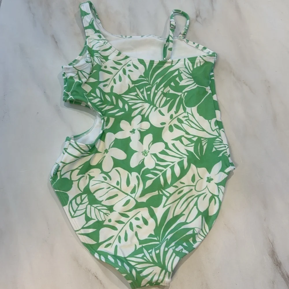 Abercrombie Kids Aysmmetrical Cut Out Floral Swimsuit!